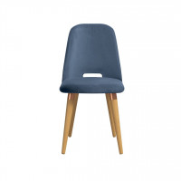 Manhattan Comfort 1020563 Selina Velvet Accent Chair in Blue